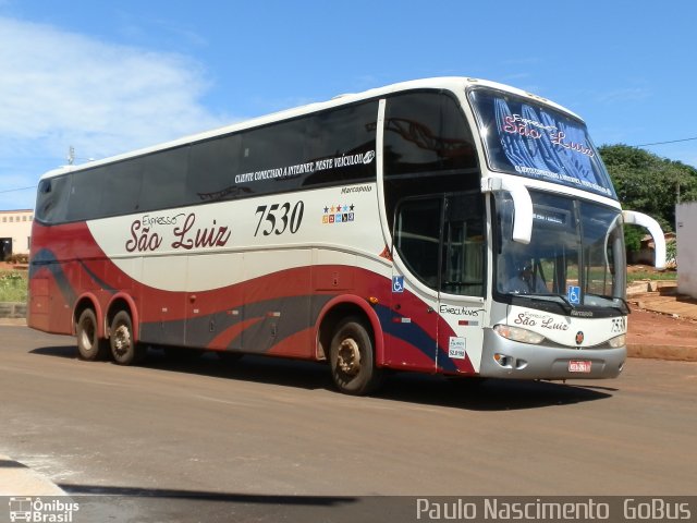 Expresso São Luiz 7530 na cidade de Rio Verde, Goiás, Brasil, por Paulo Roberto Sales do Nascimento. Número da foto: #1586285.