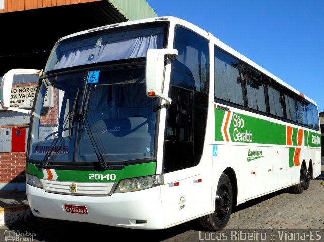 Cia. São Geraldo de Viação 20140 na cidade de Vitória, Espírito Santo, Brasil, por Lucas Ribeiro de Souza Ferreira. ID da foto: 1586415.