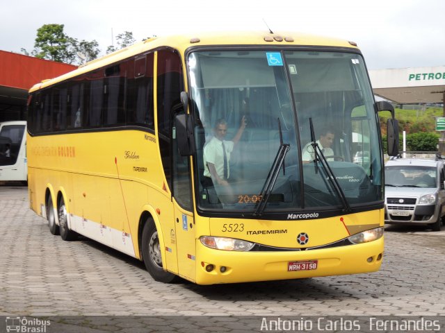 Viação Itapemirim 5523 na cidade de João Monlevade, Minas Gerais, Brasil, por Antonio Carlos Fernandes. Número da foto: #1587880.