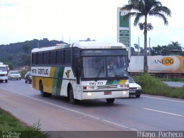 Empresa Gontijo de Transportes 8670 na cidade de Ribeirão das Neves, Minas Gerais, Brasil, por Thiago  Pacheco. Número da foto: #1588918.