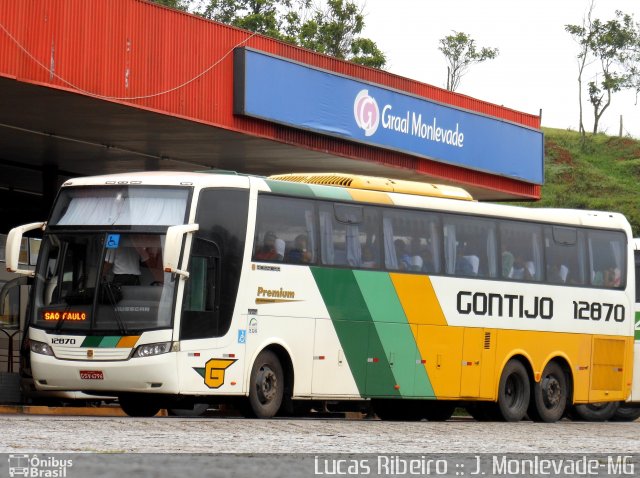 Empresa Gontijo de Transportes 12870 na cidade de João Monlevade, Minas Gerais, Brasil, por Lucas Ribeiro de Souza Ferreira. Número da foto: #1588355.