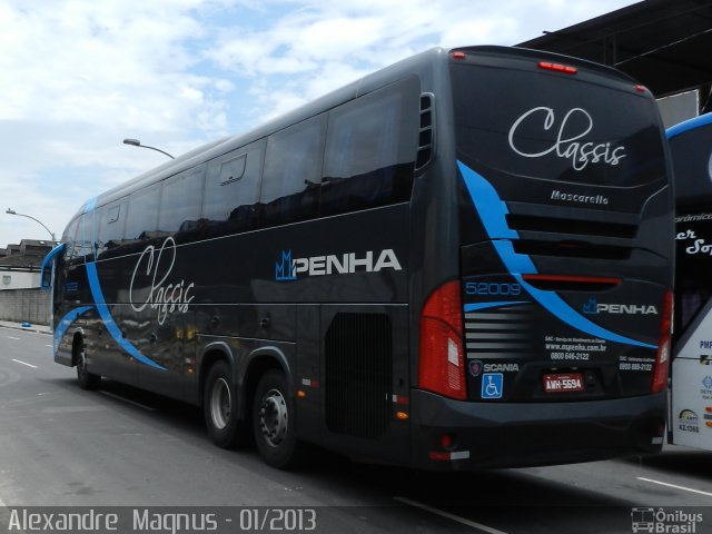 Empresa de Ônibus Nossa Senhora da Penha 52009 na cidade de Rio de Janeiro, Rio de Janeiro, Brasil, por Alexandre  Magnus. Número da foto: #1589969.