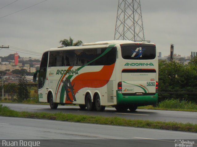 Empresa de Transportes Andorinha 5690 na cidade de Americana, São Paulo, Brasil, por Ruan Roque. Número da foto: #1590894.