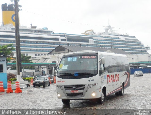 Tapajós Turismo 4088 na cidade de Santos, São Paulo, Brasil, por Matheus  Scheguschewsky. Número da foto: #1589916.