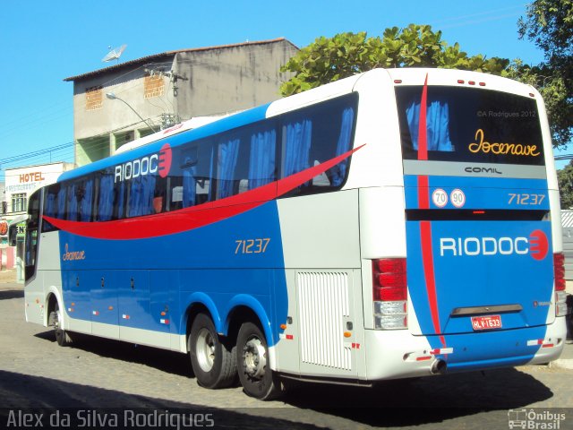 Viação Riodoce 71237 na cidade de Nanuque, Minas Gerais, Brasil, por Alex da Silva Rodrigues. Número da foto: #1591112.