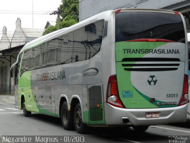 Transbrasiliana Transportes e Turismo 51013 na cidade de Rio de Janeiro, Rio de Janeiro, Brasil, por Alexandre  Magnus. Número da foto: #1589727.