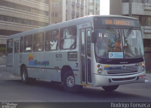 Empresa Auto Viação Massayó 6213 na cidade de Maceió, Alagoas, Brasil, por Rodrigo Fonseca. Número da foto: #1590658.