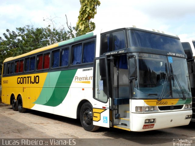 Empresa Gontijo de Transportes 15660 na cidade de Viana, Espírito Santo, Brasil, por Lucas Ribeiro de Souza Ferreira. Número da foto: #1593032.