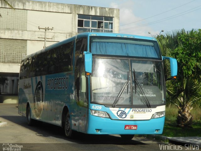 Auto Viação Progresso 6209 na cidade de Recife, Pernambuco, Brasil, por Vinicius Silva. ID da foto: 1593701.