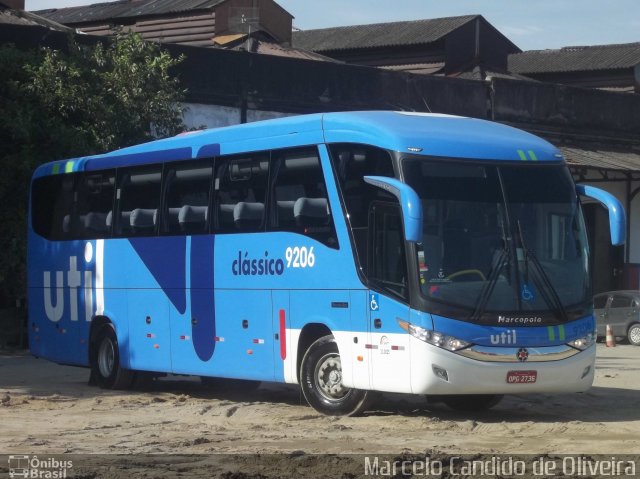 UTIL - União Transporte Interestadual de Luxo 9206 na cidade de Rio de Janeiro, Rio de Janeiro, Brasil, por Marcelo Candido de Oliveira. Número da foto: #1595564.