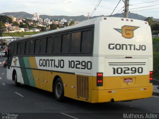 Empresa Gontijo de Transportes 10290 na cidade de Belo Horizonte, Minas Gerais, Brasil, por Matheus Adler. ID da foto: 1659393.