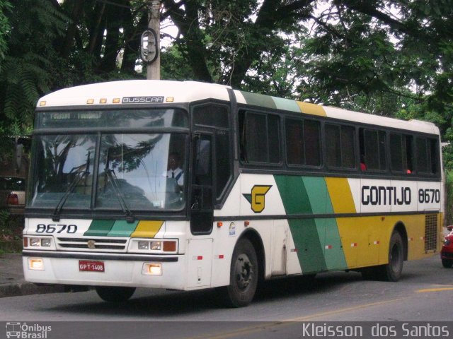 Empresa Gontijo de Transportes 8670 na cidade de Belo Horizonte, Minas Gerais, Brasil, por Kleisson  dos Santos. Número da foto: #1658785.