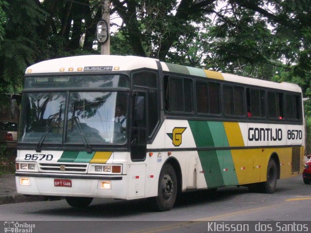 Empresa Gontijo de Transportes 8670 na cidade de Belo Horizonte, Minas Gerais, Brasil, por Kleisson  dos Santos. ID da foto: 1658785.