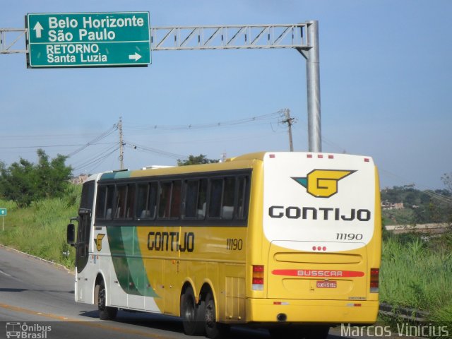 Empresa Gontijo de Transportes 11190 na cidade de Sabará, Minas Gerais, Brasil, por Marcos Vinícius. Número da foto: #1657717.