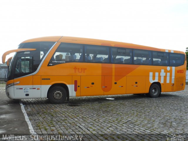 UTIL - União Transporte Interestadual de Luxo 6103 na cidade de São Vicente, São Paulo, Brasil, por Matheus  Scheguschewsky. Número da foto: #1661327.