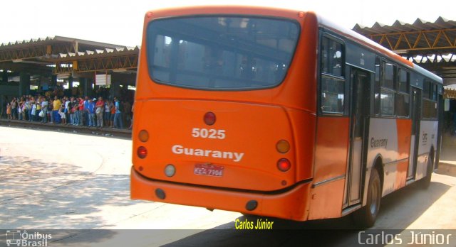 Guarany Transportes e Turismo 5025 na cidade de Goiânia, Goiás, Brasil, por Carlos Júnior. ID da foto: 1661319.