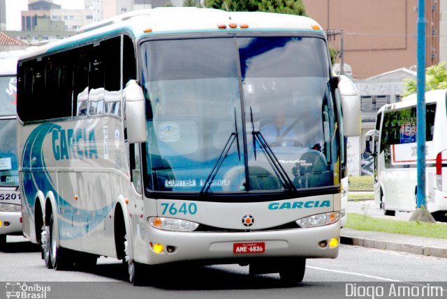 Viação Garcia 7640 na cidade de Curitiba, Paraná, Brasil, por Diogo Amorim. ID da foto: 1661551.