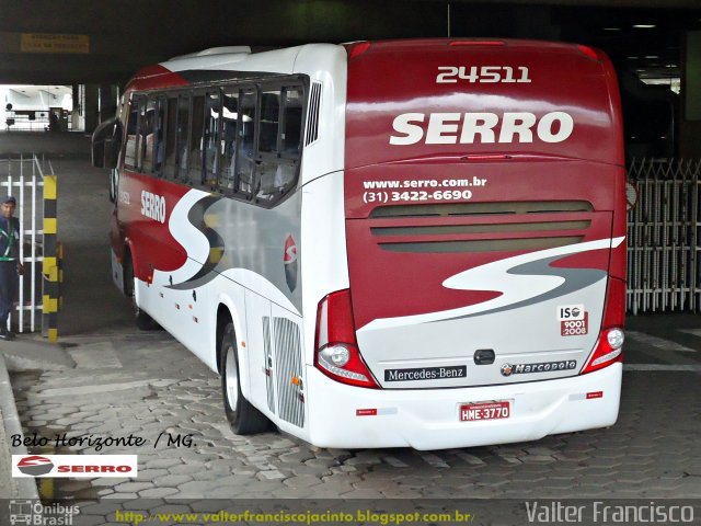 Viação Serro 24511 na cidade de Belo Horizonte, Minas Gerais, Brasil, por Valter Francisco. Número da foto: #1662421.