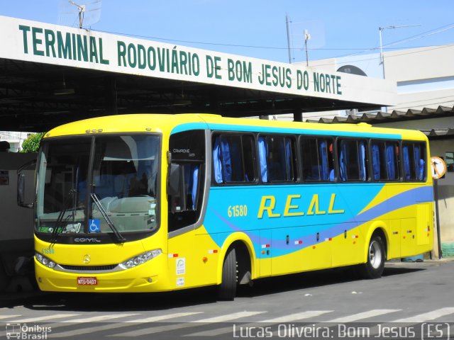 Viação Real Ita 61580 na cidade de Bom Jesus do Norte, Espírito Santo, Brasil, por Lucas Oliveira. Número da foto: #1663885.