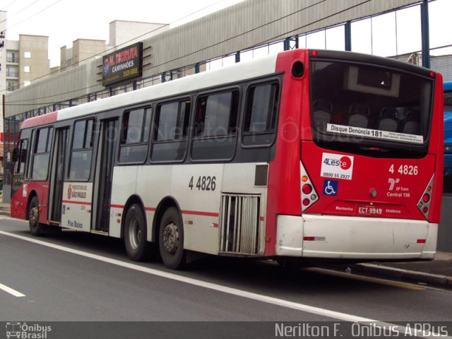 Nova Aliança  4 > Empresa de Transportes Novo Horizonte 4 4826 na cidade de São Paulo, São Paulo, Brasil, por Nerilton F.  ônibus. Número da foto: #1665071.