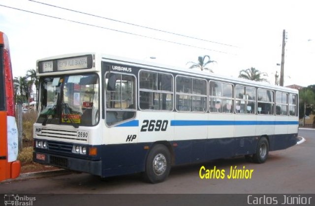 HP Transportes Coletivos 2690 na cidade de Goiânia, Goiás, Brasil, por Carlos Júnior. ID da foto: 1665194.