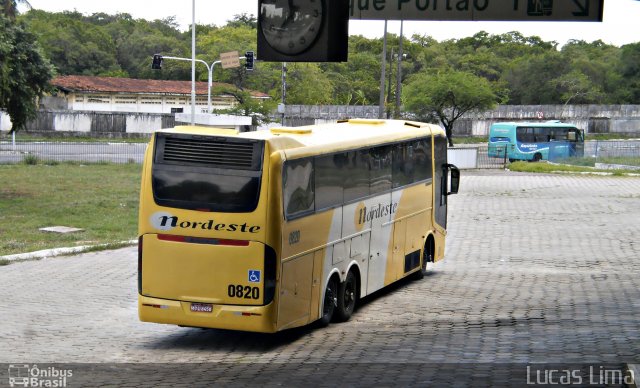 Viação Nordeste 0820 na cidade de João Pessoa, Paraíba, Brasil, por Lucas  Lima. ID da foto: 1667896.