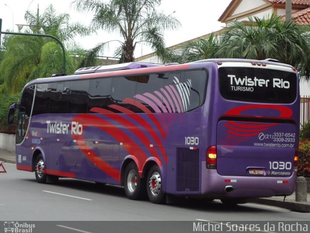 Twister Rio Transporte e Turismo 1030 na cidade de Rio de Janeiro, Rio de Janeiro, Brasil, por Michel Soares da Rocha. ID da foto: 1668904.