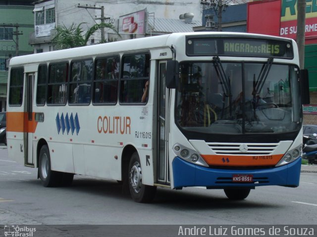 Colitur Transportes Rodoviários RJ 116.015 na cidade de Angra dos Reis, Rio de Janeiro, Brasil, por André Luiz Gomes de Souza. ID da foto: 1669766.