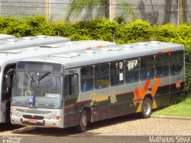 Nossa Senhora de Fátima Auto Ônibus 443 na cidade de Bragança Paulista, São Paulo, Brasil, por Matheus Silva. Número da foto: #1671712.