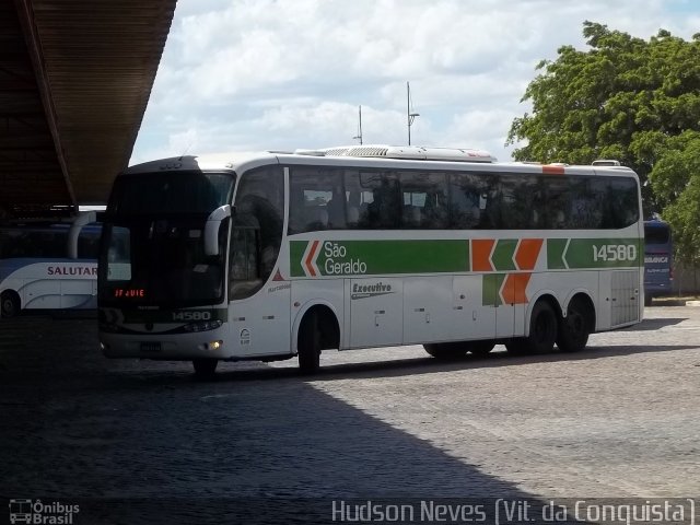 Cia. São Geraldo de Viação 14580 na cidade de Vitória da Conquista, Bahia, Brasil, por Hudson Neves. ID da foto: 1670211.