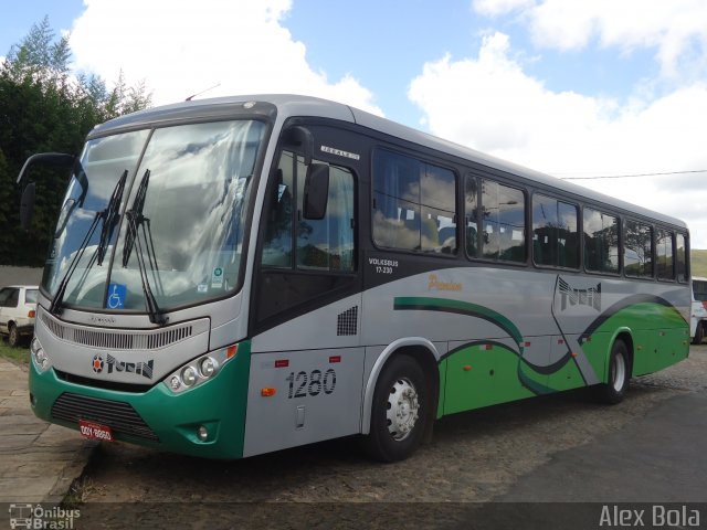 Turin Transportes 1280 na cidade de Ouro Preto, Minas Gerais, Brasil, por Alex Bola. ID da foto: 1673019.