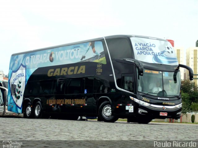 Viação Garcia 7008 na cidade de Londrina, Paraná, Brasil, por Paulo Ricardo. Número da foto: #1673561.