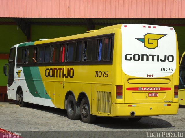 Empresa Gontijo de Transportes 11075 na cidade de Leopoldina, Minas Gerais, Brasil, por Luan Peixoto. ID da foto: 1674812.