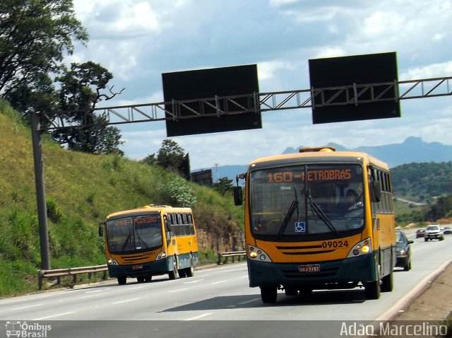 Viação Santa Edwiges 09024 na cidade de Betim, Minas Gerais, Brasil, por Adão Raimundo Marcelino. Número da foto: #1675874.