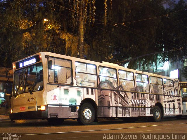 Viação Piracicabana Santos 5306 na cidade de Santos, São Paulo, Brasil, por Adam Xavier Rodrigues Lima. Número da foto: #1674350.