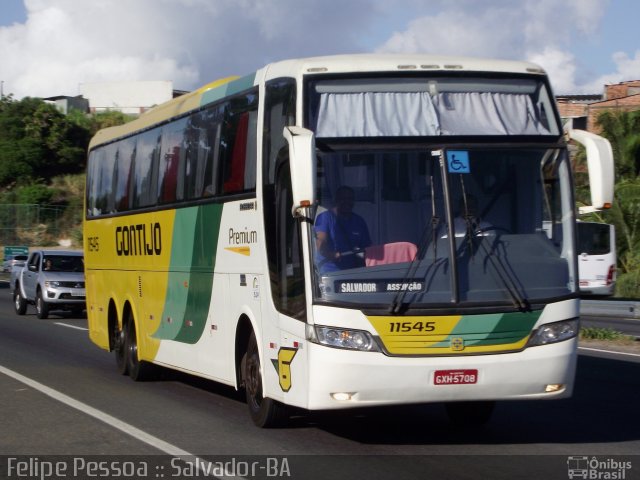 Empresa Gontijo de Transportes 11545 na cidade de Salvador, Bahia, Brasil, por Felipe Pessoa de Albuquerque. ID da foto: 1642174.