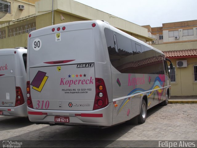 Kopereck Turismo 310 na cidade de Pelotas, Rio Grande do Sul, Brasil, por Felipe Alves. Número da foto: #1642490.