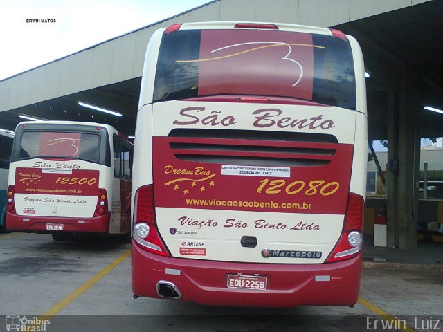 Viação São Bento Ribeirão Preto 12080 na cidade de Ribeirão Preto, São Paulo, Brasil, por Erwin  Luiz. ID da foto: 1678842.