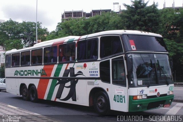 Empresa de Transportes Andorinha 4081 na cidade de Sorocaba, São Paulo, Brasil, por EDUARDO - SOROCABUS. ID da foto: 1679731.