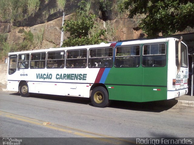 Viação Carmense 005 na cidade de Sapucaia, Rio de Janeiro, Brasil, por Rodrigo Fernades. Número da foto: #1679224.