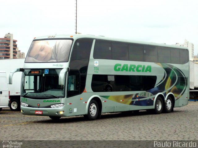 Viação Garcia 7174 na cidade de Londrina, Paraná, Brasil, por Paulo Ricardo. ID da foto: 1679666.