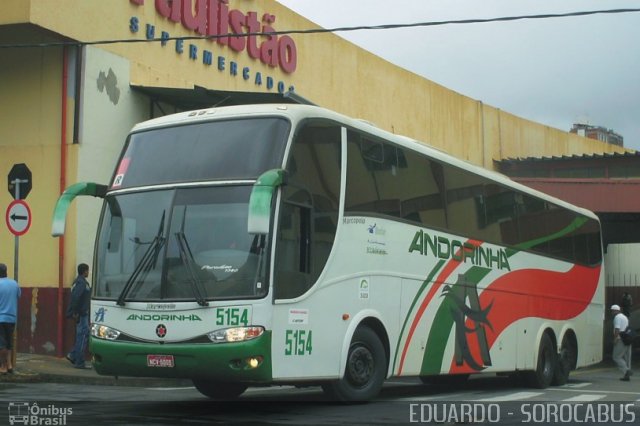 Empresa de Transportes Andorinha 5154 na cidade de Sorocaba, São Paulo, Brasil, por EDUARDO - SOROCABUS. ID da foto: 1679712.