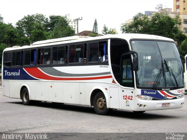 Transul Transportes Coletivos 1242 na cidade de Pouso Alegre, Minas Gerais, Brasil, por Andrey Gustavo. Número da foto: #1680991.