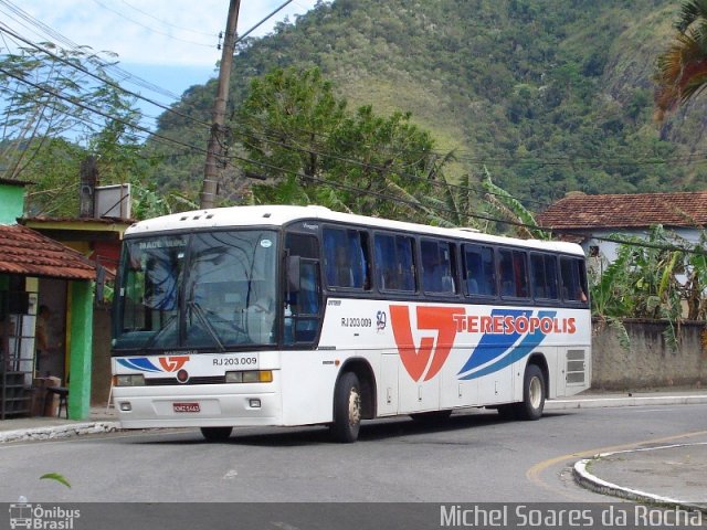 Viação Teresópolis RJ 203.009 na cidade de Guapimirim, Rio de Janeiro, Brasil, por Michel Soares da Rocha. ID da foto: 1680854.