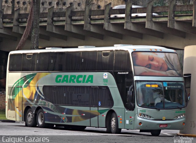 Viação Garcia 7010 na cidade de Santos, São Paulo, Brasil, por Caique Cazares. ID da foto: 1683600.