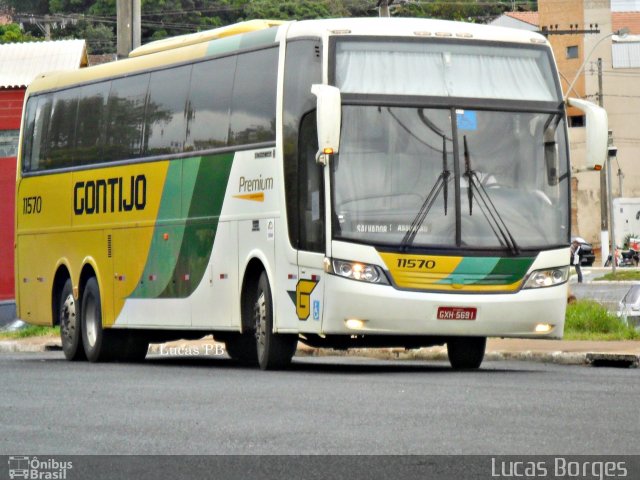 Empresa Gontijo de Transportes 11570 na cidade de Araxá, Minas Gerais, Brasil, por Lucas Borges . Número da foto: #1685273.