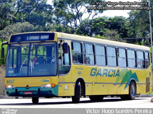 Viação Garcia 6557 na cidade de Maringá, Paraná, Brasil, por Victor Hugo Guedes Pereira. Número da foto: #1684257.