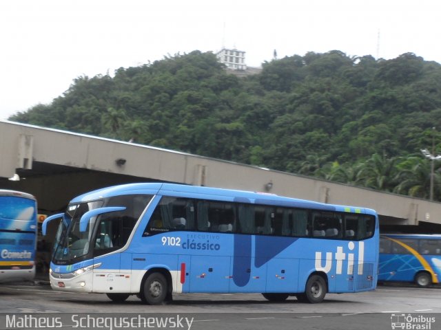 UTIL - União Transporte Interestadual de Luxo 9102 na cidade de Santos, São Paulo, Brasil, por Matheus  Scheguschewsky. Número da foto: #1686580.