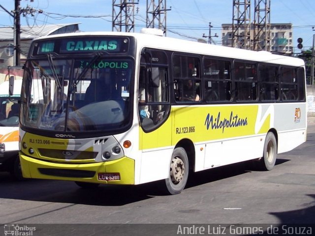 Viação Nilopolitana RJ 123.066 na cidade de Nova Iguaçu, Rio de Janeiro, Brasil, por André Luiz Gomes de Souza. Número da foto: #1687793.
