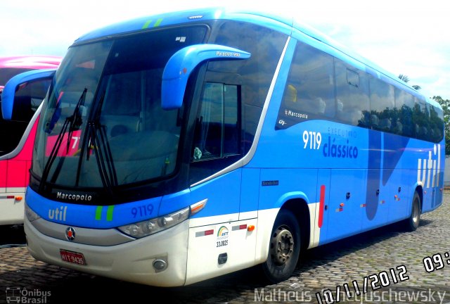 UTIL - União Transporte Interestadual de Luxo 9119 na cidade de São Vicente, São Paulo, Brasil, por Matheus  Scheguschewsky. Número da foto: #1688254.